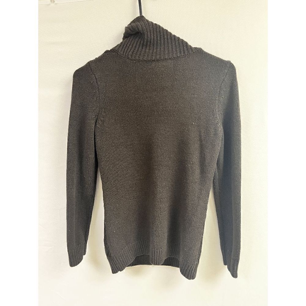 New York & Company Womens Cowl Neck Cable Knit Sweater brown XS 100% Acrylic - Picture 4 of 5